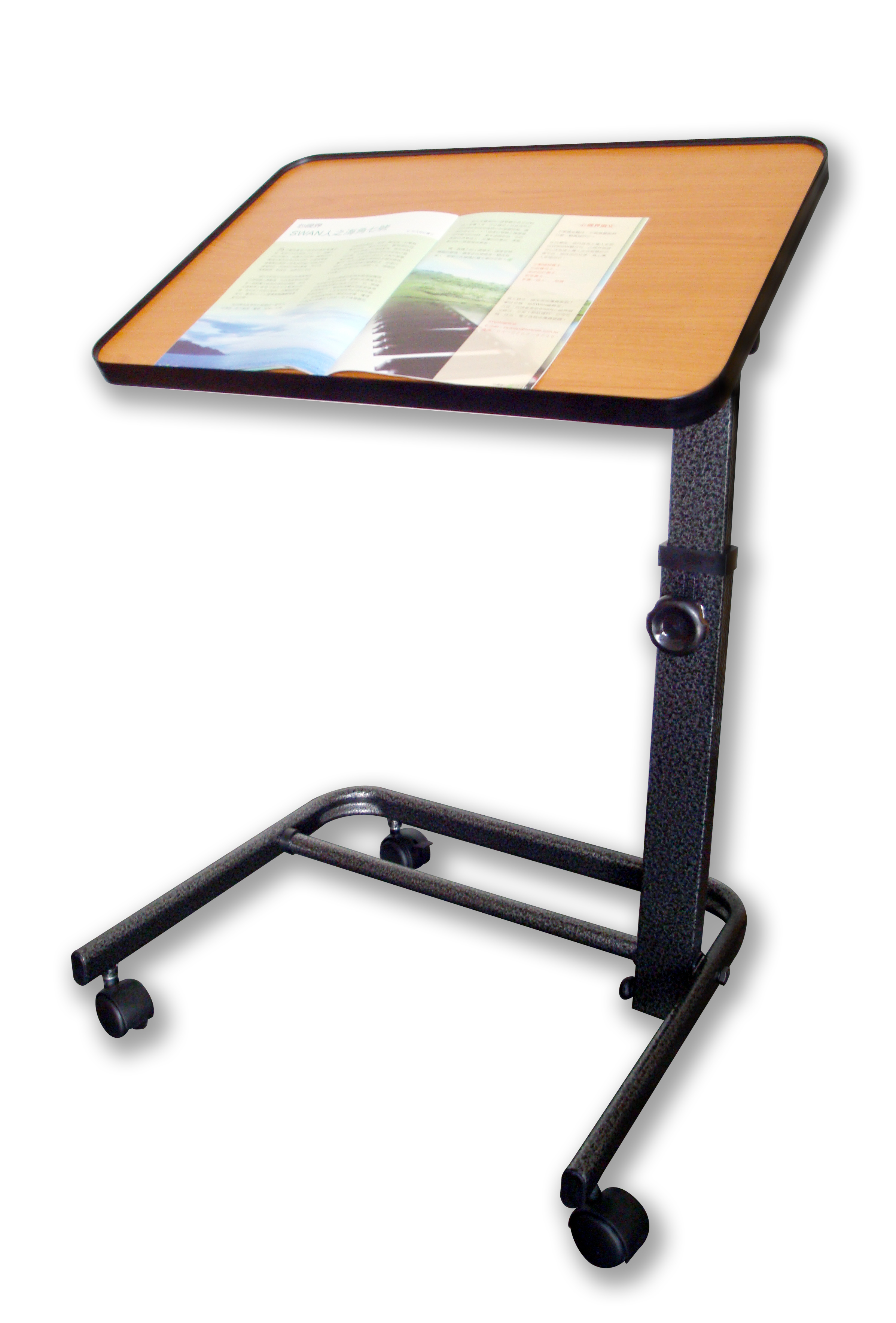 Mesa auxiliar plegable, abatible y regulable. Ayuda para la cama o sofá.